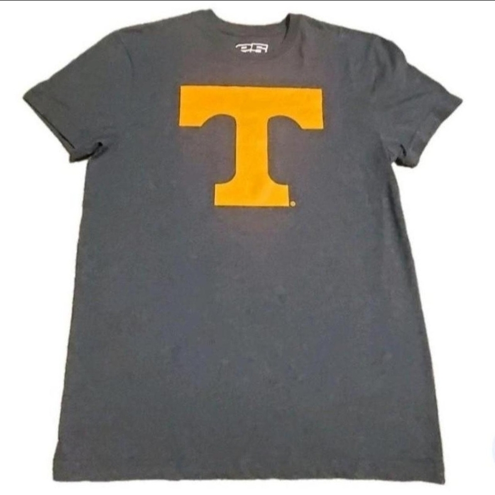 Tennessee Vols Dark Gray Tee with Orange Letter Graphic Womens Size S #0054